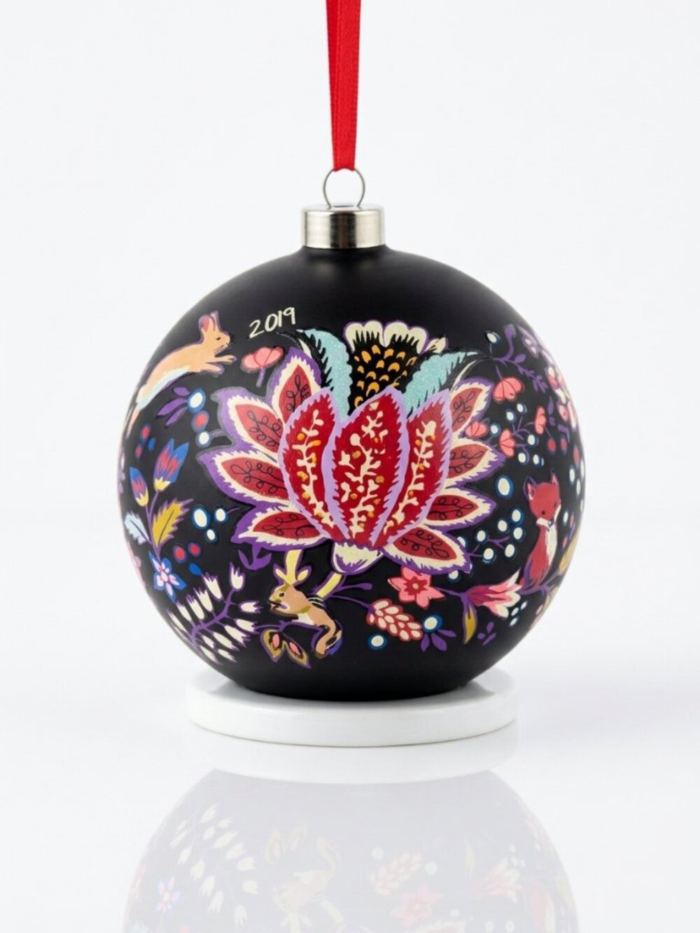 NWT Vera Bradley Ornament Foxwood 2019 Christmas Paisley Flowers Holiday Winter
